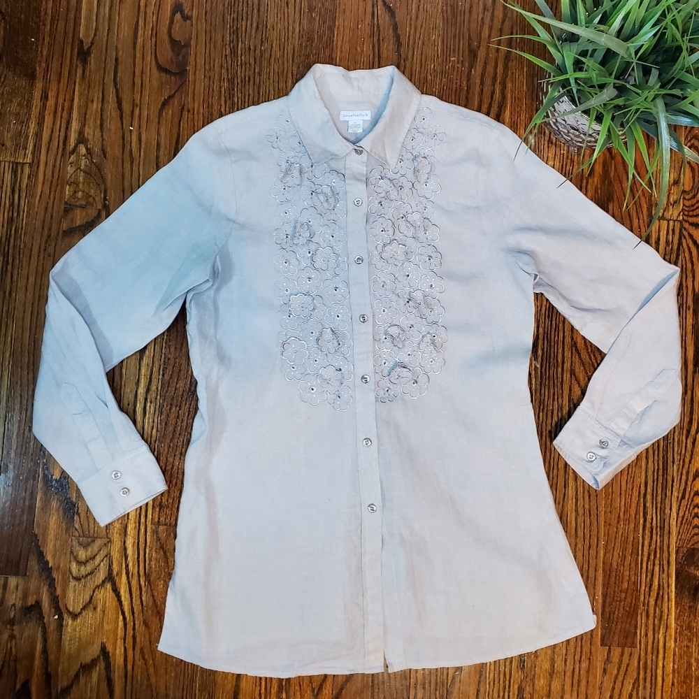 Charter Club 100% Linen Shirt